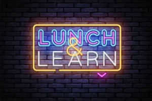 Lunch and Learn session fostering team collaboration, professional development, and engagement in a relaxed setting.