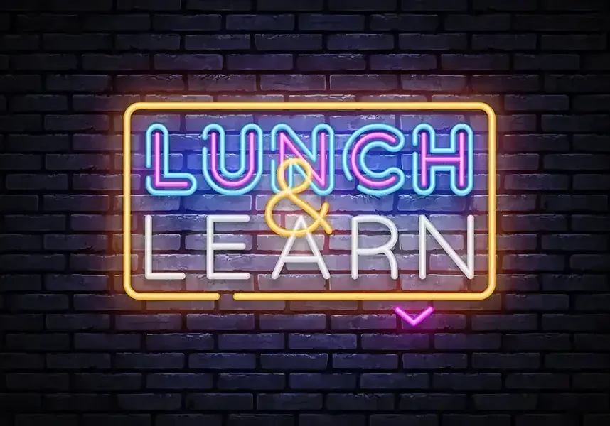 Lunch and Learn session fostering team collaboration, professional development, and engagement in a relaxed setting.